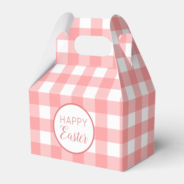 Caja Para Regalos Pastel Raspberry Red Happy Easter Plasto (Front Side)