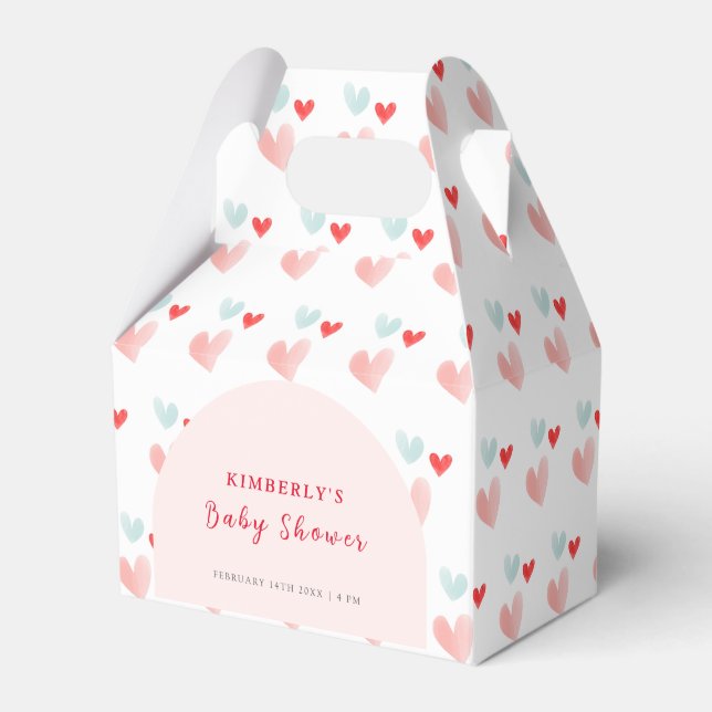 Caja Para Regalos Pastel SCariño Arch Valentines Baby Shower (Front Side)