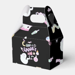 Caja Para Regalos Pastel Spooky Fantasma y Banda Black Halloween