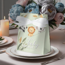 Caja Para Regalos Pastel Tropical Baby Shower Jungle Safari Animales