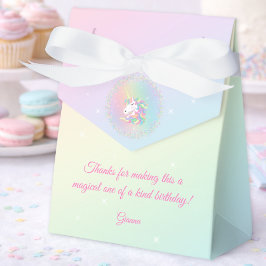 Caja Para Regalos Pastel Unicorn Birthday Thank You