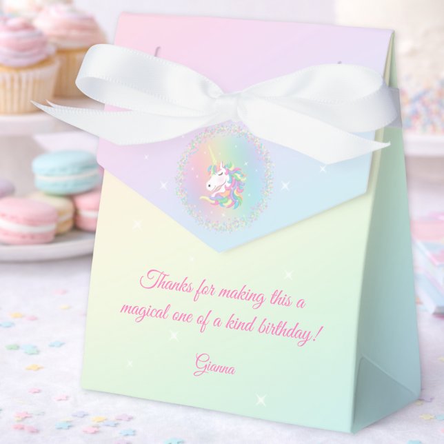 Caja Para Regalos Pastel Unicorn Birthday Thank You (Subido por el creador)