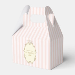 Caja Para Regalos Pastelería Francesa Parisina Vintage Rosa Fiesta