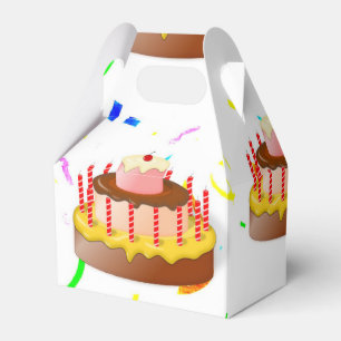 Caja Para Regalos pasteles de cumpleaños con tema fiesta