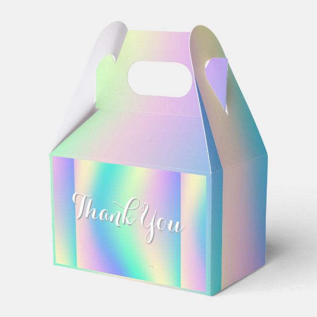 Caja Para Regalos PASTELES DE RAINBOW Gracias (Front Side)