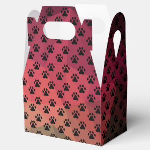 Caja Para Regalos Pata de perro, huella animal, animal mascota de ga