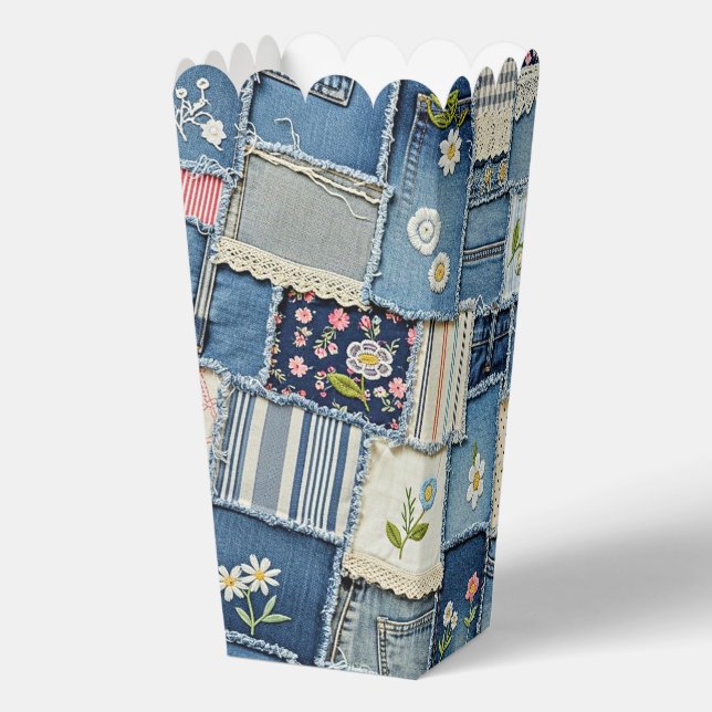 Caja Para Regalos Patchwork Denim (Reverso )