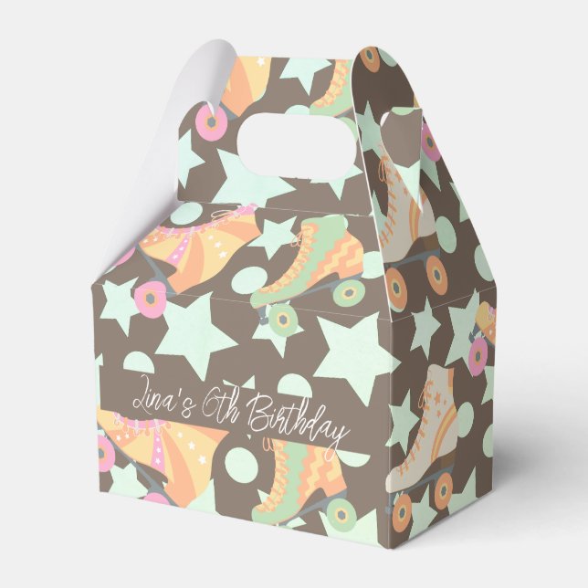 Caja Para Regalos Patinaje sobre natalidad Retro Rollerskater Estrel (Front Side)