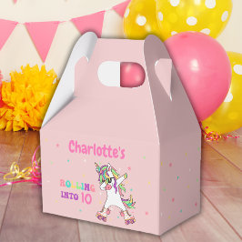 Caja Para Regalos Patinaje unicornio sobre patinaje sobre ruedas en