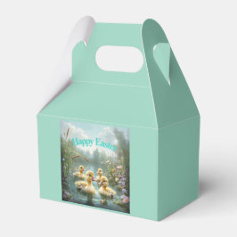 Caja Para Regalos patitos en un estanque feliz pascua