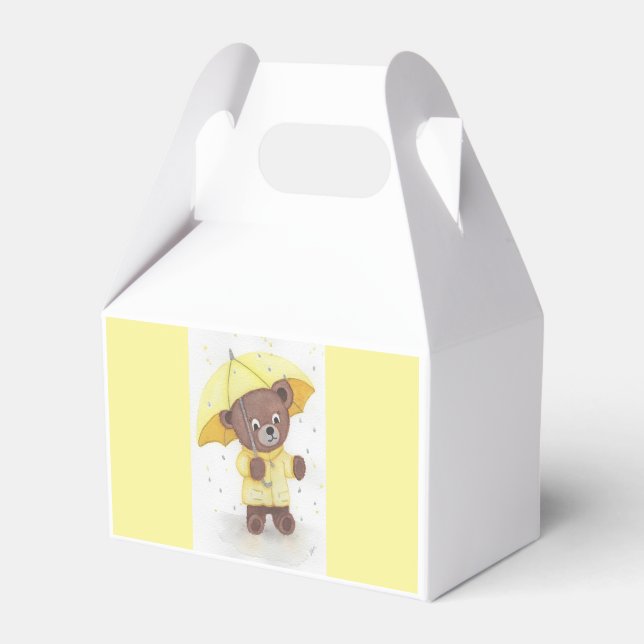 Caja Para Regalos Pato de oso en el oso de Teddy de lluvia (Front Side)