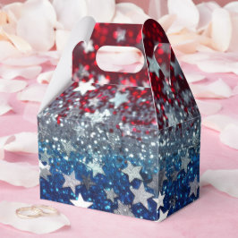 Caja Para Regalos Patriotic Glitter