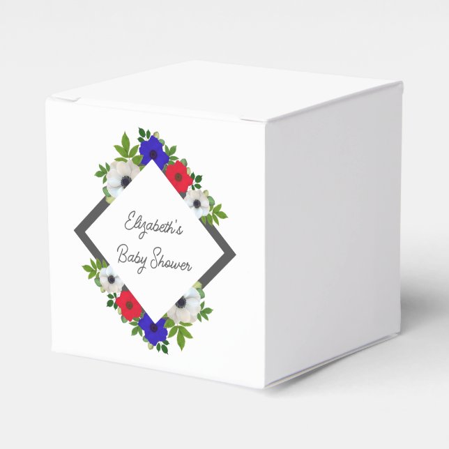 Caja Para Regalos Patriotic Panda Anemone Baby Shower (Costado Anverso)