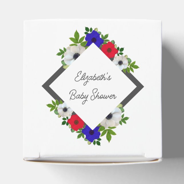 Caja Para Regalos Patriotic Panda Anemone Baby Shower (Parte superior)