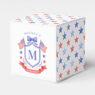 Caja Para Regalos Patriótico Rojo Blanco & Me Casaré Monograma para 