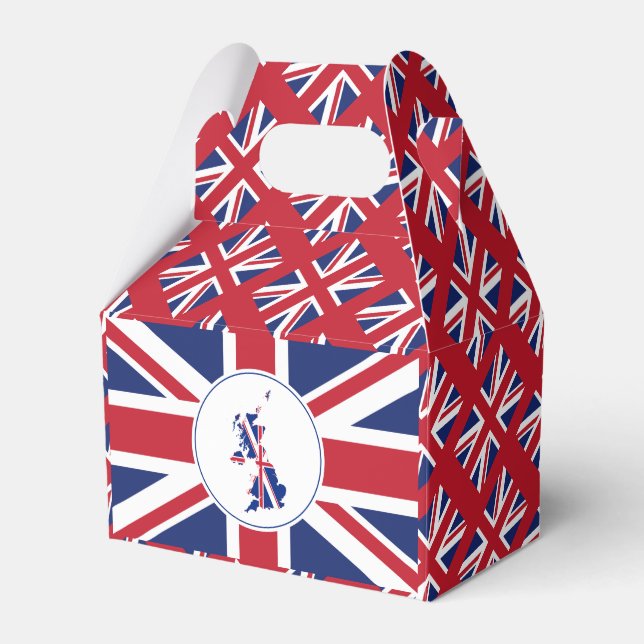 Caja Para Regalos Patriótico | UNION JACK | Red de Gran Bretaña (Front Side)