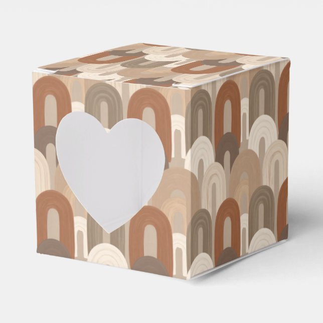 Caja Para Regalos Patrón abstracto de arco neutro (Anverso)