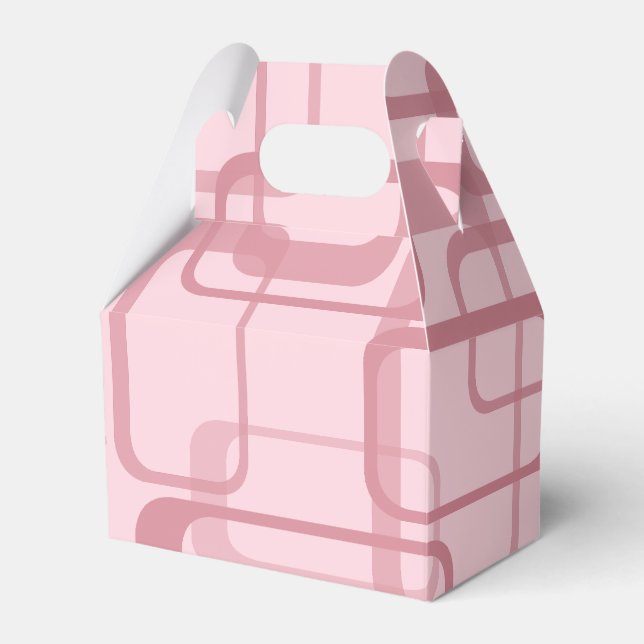 Caja Para Regalos Patrón abstracto de los años 70 del Retro Rosa (Front Side)