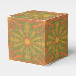Caja Para Regalos Patrón abstracto "Sunshine" en naranja y amarillo