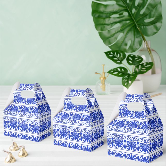 Caja Para Regalos Patrón árabe del Mediterráneo griego Azul (Múltiple)
