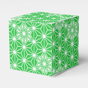 Caja Para Regalos patrón Asanoha japonés - verde jade