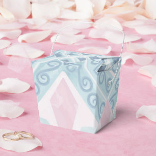 Caja Para Regalos patrón azul en forma de diamante