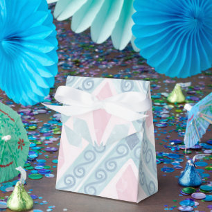 Caja Para Regalos patrón azul en forma de diamante