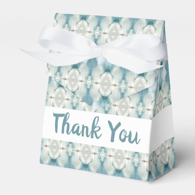 Caja Para Regalos Patrón azul y blanco (Front Side)