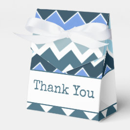 Caja Para Regalos Patrón azul y blanco