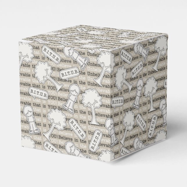 Caja Para Regalos Patrón BITUB (crea en lo increíble) (Costado Anverso)