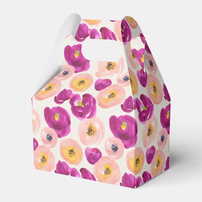 Caja Para Regalos Patrón botánico acuarela (Front Side)