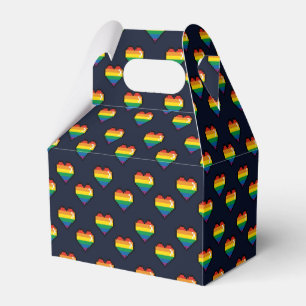 Caja Para Regalos Patrón cardíaco de 8 bits arco iris