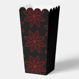 Caja Para Regalos Patrón Carmesí sobre Negro