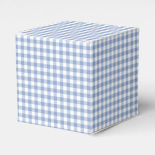Caja Para Regalos Patrón clásico de Gingham azul comprobado