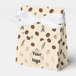 Caja Para Regalos Patrón continuo de granos de café vintage y lavand