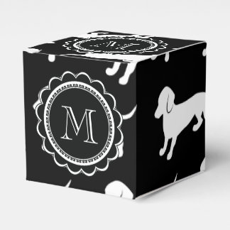 Caja Para Regalos Patrón Cute Dachshund