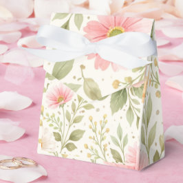 Caja Para Regalos Patrón de Acuarela Floral Suave