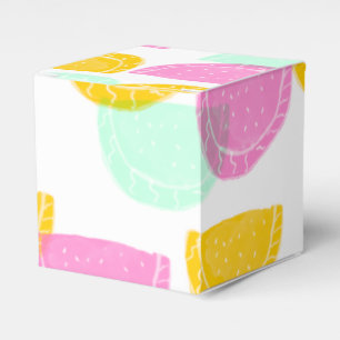 Caja Para Regalos Patrón de acuarela sandía rosa verde amarillo