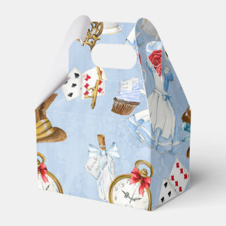Caja Para Regalos Patrón de Alice de Wonderland