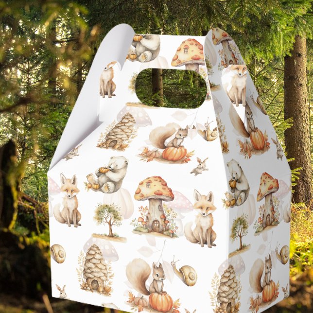 Caja Para Regalos Patrón de animales de bosque de hadas (Subido por el creador)