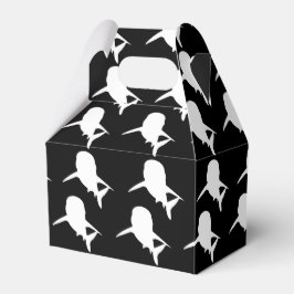 Caja Para Regalos Patrón de ballena de tiburón de la Sombra negra y