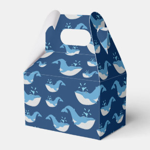 Caja Para Regalos Patrón de ballenas del océano azul profundo