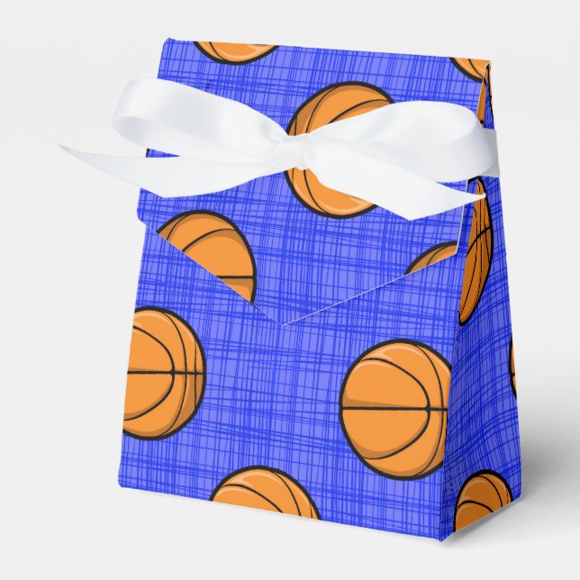 Caja Para Regalos Patrón de baloncesto azul real (Front Side)
