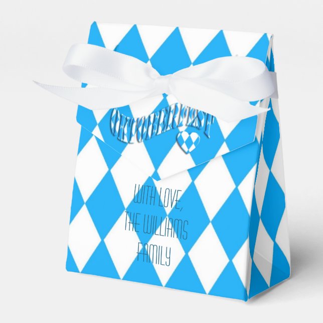 Caja Para Regalos Patrón de bandera azul y blanco (Front Side)