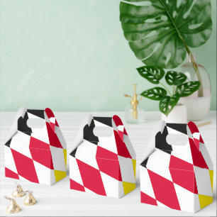 Caja Para Regalos Patrón de bandera de diamante azul amarillo rojo n