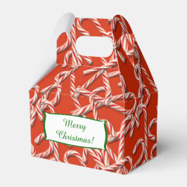 Caja Para Regalos Patrón de bastones de navidad