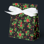 Caja Para Regalos Patrón de Berries rojas del Holly verde de vacacio<br><div class="desc">Temporada de Navidades clásicos de la época de vacaciones Holly berries y hojas patrón. Disponible en productos como embalajes y papel tisular,  etiquetas de dirección de retorno,  etiquetas de regalo,  bolsas y cajas de favores,  pegatinas y cintas.</div>