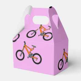 Caja Para Regalos Patrón de bicicletas en rosa