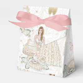 Caja Para Regalos Patrón de Boda de novias Purpurinoso