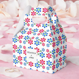 Caja Para Regalos Patrón de boda moderno y vibrante con flores